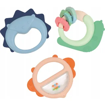 Hračka pro nejmenší LUDI: Sada 3 SENSORICKÝCH kousátek