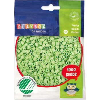 Dětské navlékací korálky Zažehlovací korálky 5 mm Pastelově Zelená 1000 ks