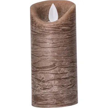 Svíčka LED svíčka hnědá XS PTMD vosková dekorativní svíčka