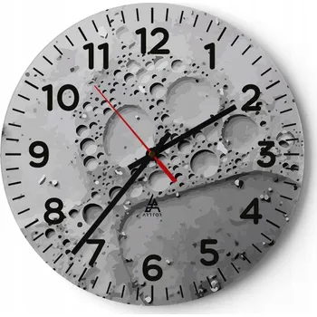 Hodiny Kuchyňské nástěnné hodiny 30x30 Kompozice Moderní skleněné hodiny Tiché