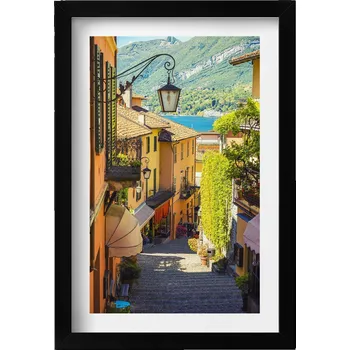 Obraz Moderní nástěnná dekorace Italské městečko malebná ulička 20x30 cm