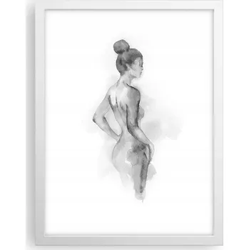 Obraz Obraz plakát v bílém rámu do obýváku 30x40 žena foto plakáty na zeď