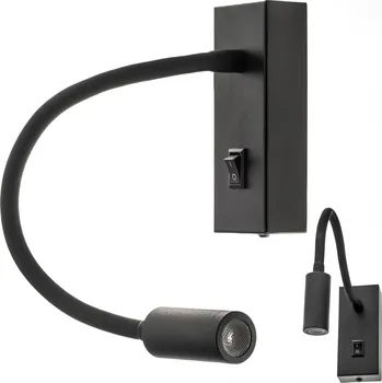 Nástěnné svítidlo Nástěnné svítidlo Lumenix černé, integrovaný LED zdroj 3 W