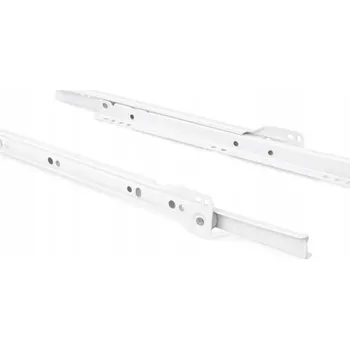 Pilová lišta Ocelová rolková vodící lišta bílá, Nosnost až 15 kg, Hladký chod, 300 mm