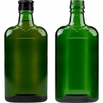 Láhev Plochá láhev 250 ml na likéry whisky se šroubovacím uzávěrem
