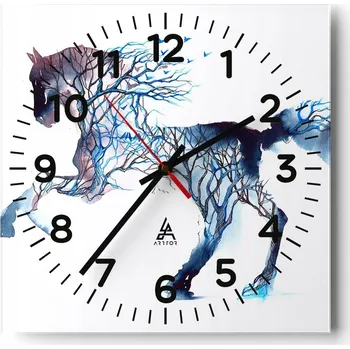 Hodiny Nástěnné hodiny do obýváku 40x40 Abstrakce Tiché hodiny Skleněné hodiny Bez hlučnosti