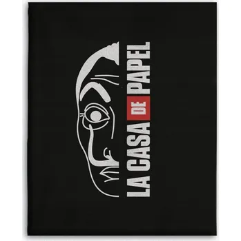 deka FLEECOVÁ DEKA Dům z Papíru LA CASA de PAPEL Přehoz NETFLIX 100 x 140 cm