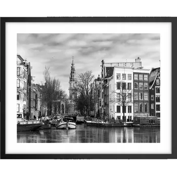 Obraz Foto obraz plakát na zeď v černém rámu 50x40 město plakáty do obýváku