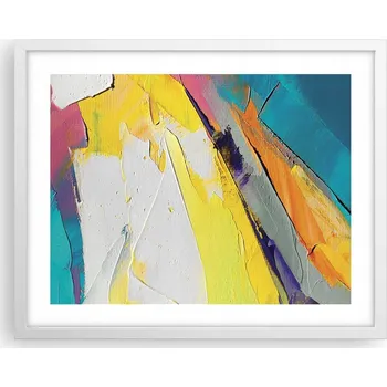 Obraz Obraz plakát na zeď v bílém rámu 50x40 abstrakce foto do obýváku