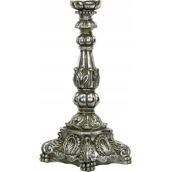 Svícen SVÍCEN RETRO VINTAGE stříbrný, výška 31 cm