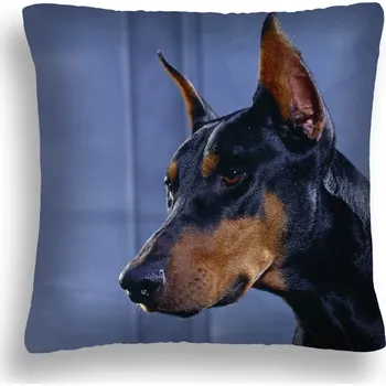 Polštář POLŠTÁŘ PES 02 DOBRMAN POVLEČENÍ JASIEK 40X40 24H