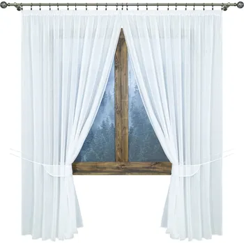 Obraz HOTOVÁ ZÁCLONA SABLE VOÁL FRANCOUZSKÝ BÍLÁ 700x250