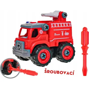 autíčko Auto hasiči šroubovací 12 cm s vodním dělem volný chod v krabičce