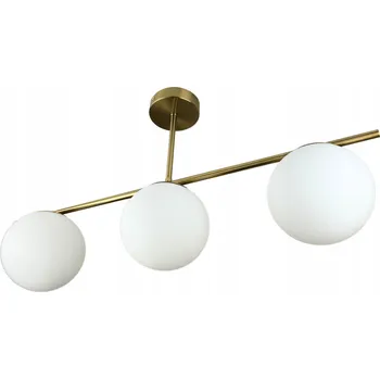 STROPNÍ SVÍTIDLO STROPNÍ SVÍTIDLO ZÁVĚSNÝ LUSTR ZLATÝ 3 SKLENĚNÉ KOULE MODERNÍ