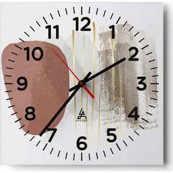 Hodiny Nástěnné hodiny do obýváku 40x40 Abstrakce Tiché hodiny Skleněné hodiny Bez hlučnosti