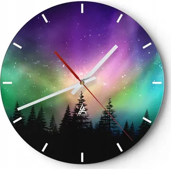 Hodiny Nástěnné hodiny do kuchyně 30x30 Krajina Skleněné hodiny do obýváku Tiché