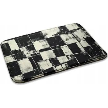 Rohožka Měkký Protiskluzový Kobereček Běhoun pod postel – Abstraktní Geometrický Vzor