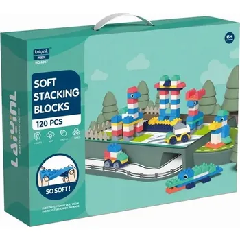 ostatní stavebnice MĚKKÉ SENZORICKÉ STAVEBNICE VELKÁ SADA 120 dílů