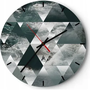 Hodiny Nástěnné hodiny do kuchyně 30x30 Abstrakce Skleněné hodiny do obýváku Tiché