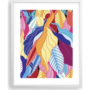 Obraz Obraz plakát na zeď v bílém rámu 40x50 abstrakce plakáty do obýváku