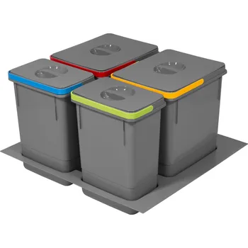 Odpadkový koš Odpadkový koš do zásuvky 600 mm 44L antracit šedý Rubio Amix