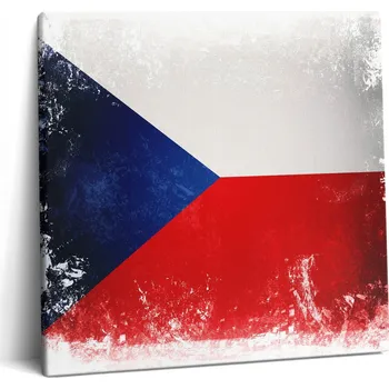 Obraz Foto Obraz Canvas Do Jídelny Současná Česká vlajka 60x60 cm
