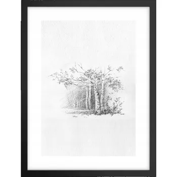 Obraz Obraz plakát v černém rámu do obýváku 30x40 les foto plakáty na zeď