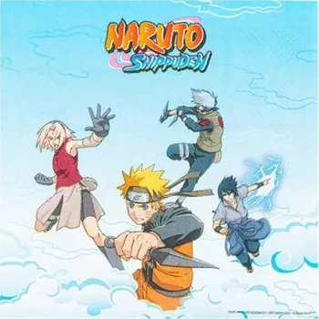 Papírový ubrousek PAPÍROVÉ UBROUSKY NARUTO SHIPPUDEN JAPONSKÁ MANGA LICENCE 33 CM 20 KS