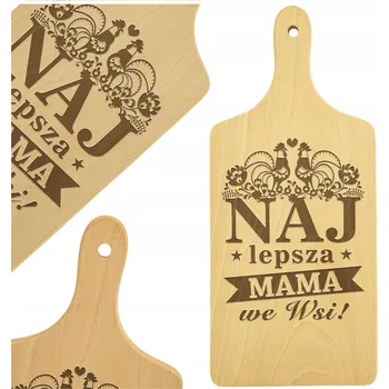 Kuchyňské prkénko DŘEVĚNÉ PRKÉNKO NA KRÁJENÍ DÁREK SVÁTEK MATEK S GRAVÍROVÁNÍM NEJLEPŠÍ MÁMA