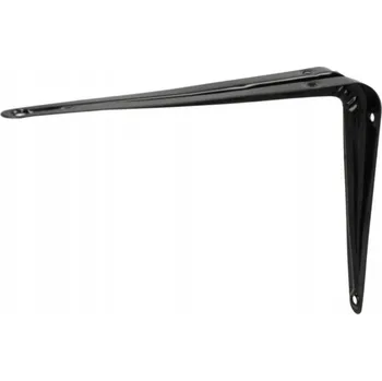 Úhloměr Úhelník, konzole pro polici, 250x300 mm, černá