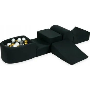 Dětské hřiště Pěnové dětské hřiště se skluzavkou a bazénkem micro grafit barvy