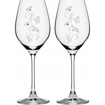 Sklenice Skleničky na šampaňské Semido Flower bezbarvé 360 Ml 2 ks