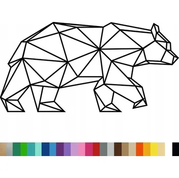 Obraz Samolepka na stěnu GEOMETRICKÝ MEDVĚD 94x185