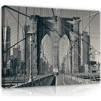 Obraz OBRAZ NA PLÁTNĚ CANVAS 60x40 NEW YORK MOST (Most)