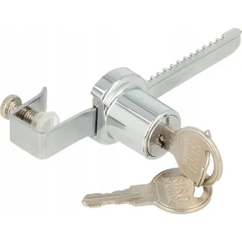 Nábytkové kování Zámek pro SKLENĚNÉ POSUVNÉ dveře, VÝKLADNÍ SKŘÍNĚ SISO