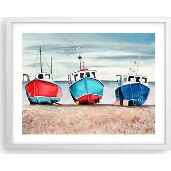 Obraz Obraz plakát na zeď v bílém rámu 50x40 cm motiv moře, foto do obýváku