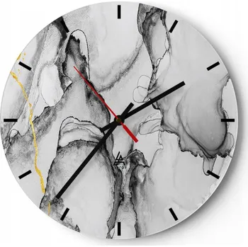 Hodiny Nástěnné hodiny do kuchyně 30x30 Abstrakce Skleněné hodiny do obýváku Tiché