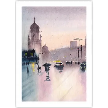 Obraz Plakát bez rámu do obýváku, ložnice 50x70 město moderní módní obraz