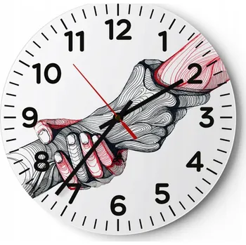 Hodiny Kuchyňské nástěnné hodiny 30x30 Abstrakce Moderní skleněné hodiny Tiché