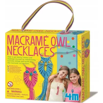 kreativní sada Náhrdelník makramé sova - Sada pro výrobu (DIY) Russell 4M