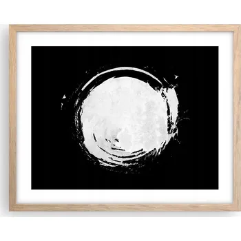 Obraz Obraz plakát na zeď v rámu světlý dub 50x40 kruh foto plakáty do obýváku