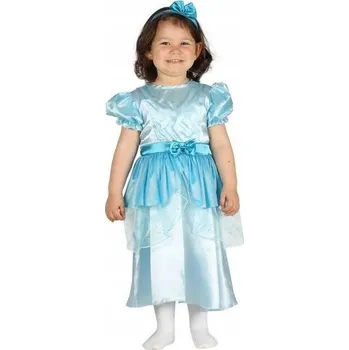 Karnevalový kostým KOSTÝM MODRÁ PRINCEZNA KRÁLOVNA S PÁSKOU 80