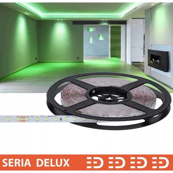 LED páska LED pásek Delux ZELENÝ 24V 3.4W/m 80 LED/m 480lm, diody SMD2835