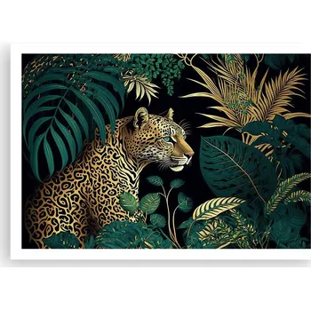 Obraz Plakát na zeď bez rámu 100x70 leopard obraz plakáty do obývacího pokoje ložnice