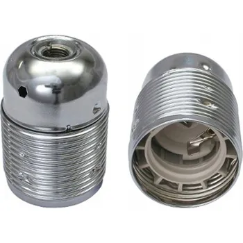 Objímka na žárovku CHROMOVANÁ objímka E27 pro žárovku do lampy