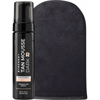 Samoopalovací přípravek ByRokko Tan Mousse Dark 200 ml samoopalovací pěna s rukavicí