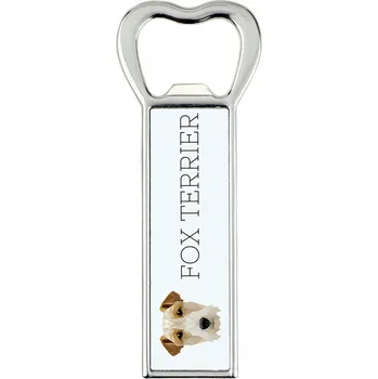 Otvírák Foxteriér drsnosrstý otvírák na lahve s geometrickým psem