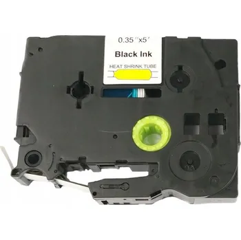 Pásek do tiskárny Bužírka - BROTHER HSe-621 - 9 mm žlutá - černý tisk - kompatibilní