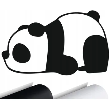 Samolepicí dekorace na vozidlo SAMOLEPKA na auto MEDVÍDEK LÍNÝ PANDA 9x15 cm