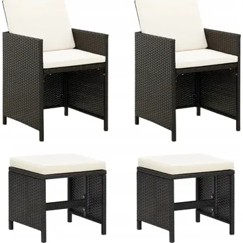 Zahradní židle VidaXL umělý ratan černá